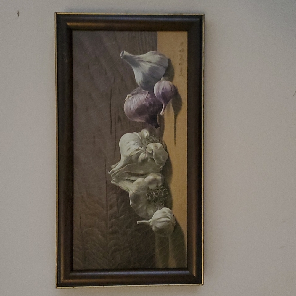 Artwork Garlic Still Image Limited Edition Giclee Print on Canvas